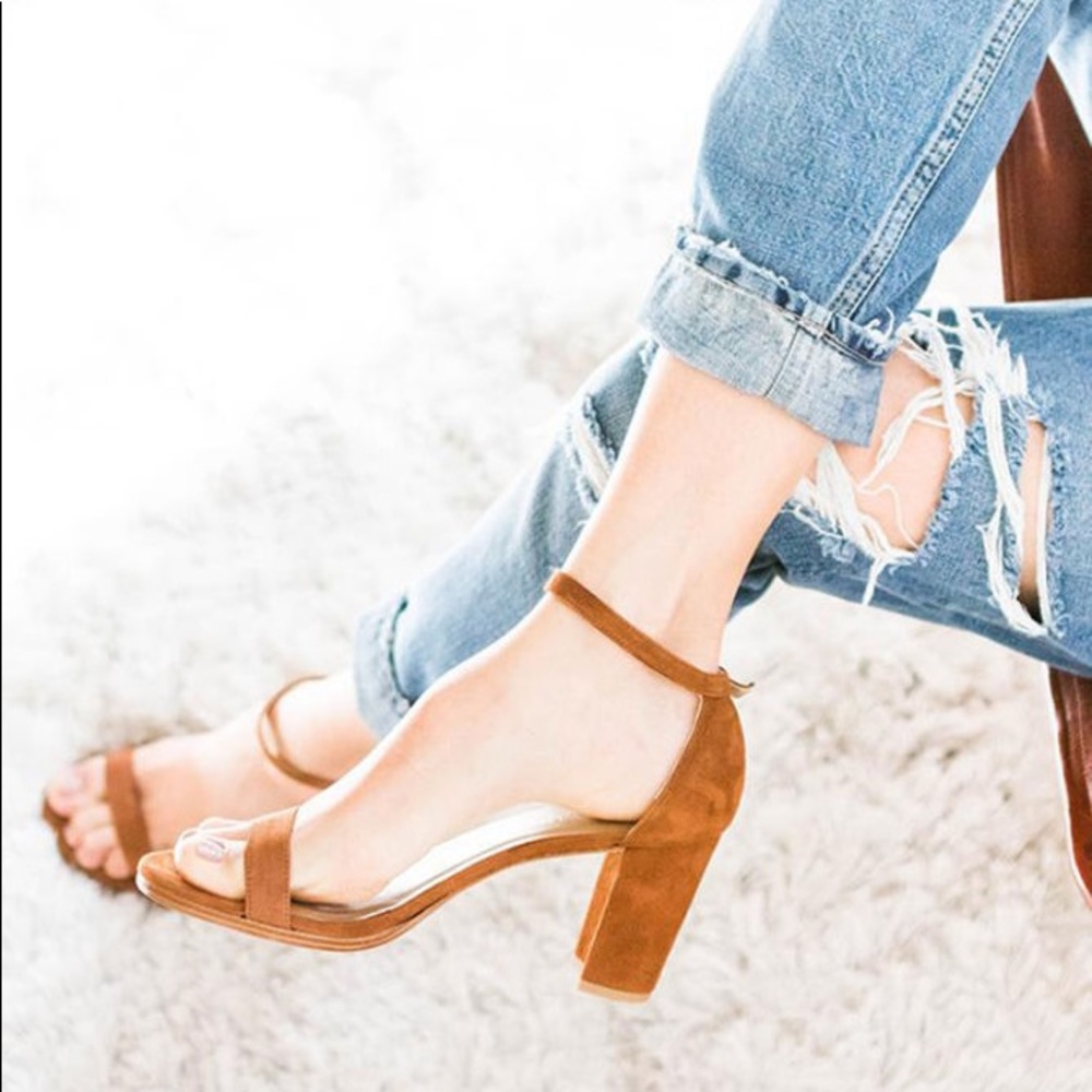 Stuart Weitzman nearly nude sandals